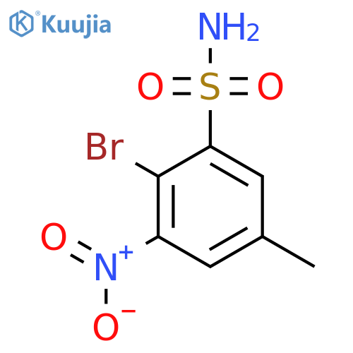 2-Bromo-5-methyl-3-nitrobenzenesulfonamide structure