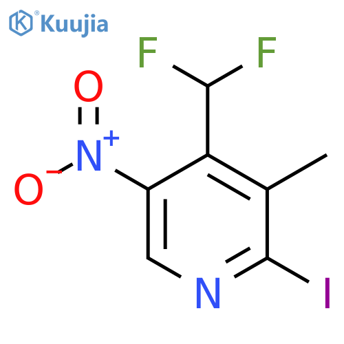 4-(Difluoromethyl)-2-iodo-3-methyl-5-nitropyridine structure