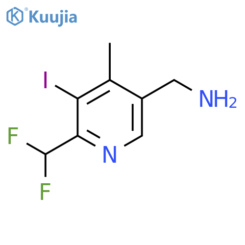 5-(Aminomethyl)-2-(difluoromethyl)-3-iodo-4-methylpyridine structure