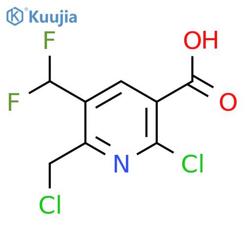 2-Chloro-6-(chloromethyl)-5-(difluoromethyl)pyridine-3-carboxylic acid structure