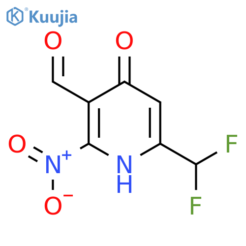 6-(Difluoromethyl)-4-hydroxy-2-nitropyridine-3-carboxaldehyde structure