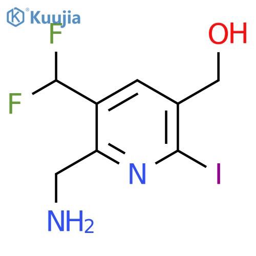 2-(Aminomethyl)-3-(difluoromethyl)-6-iodopyridine-5-methanol structure
