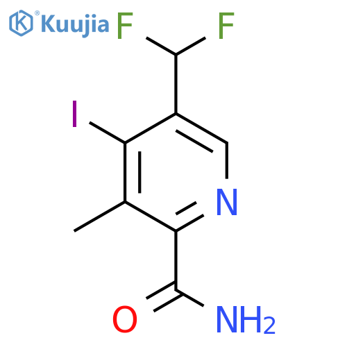5-(Difluoromethyl)-4-iodo-3-methylpyridine-2-carboxamide structure