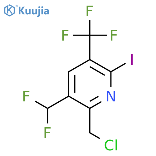 2-(Chloromethyl)-3-(difluoromethyl)-6-iodo-5-(trifluoromethyl)pyridine structure