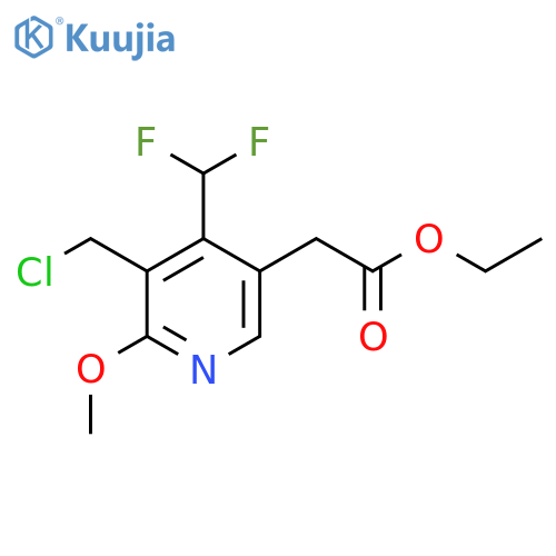 Ethyl 3-(chloromethyl)-4-(difluoromethyl)-2-methoxypyridine-5-acetate structure