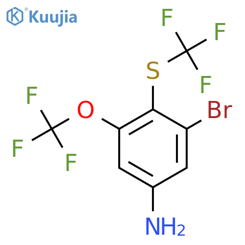 3-Bromo-5-trifluoromethoxy-4-(trifluoromethylthio)aniline structure