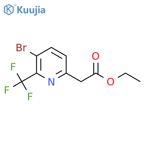 Ethyl 3-bromo-2-(trifluoromethyl)pyridine-6-acetate structure