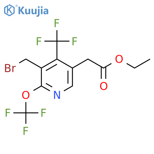 Ethyl 3-(bromomethyl)-2-(trifluoromethoxy)-4-(trifluoromethyl)pyridine-5-acetate structure