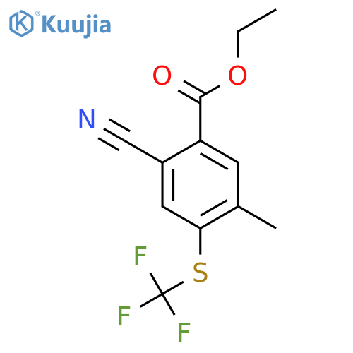 Ethyl 2-cyano-5-methyl-4-(trifluoromethylthio)benzoate structure