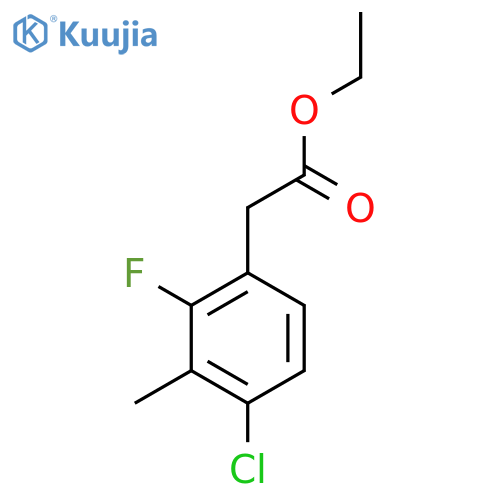Ethyl 4-chloro-2-fluoro-3-methylphenylacetate structure