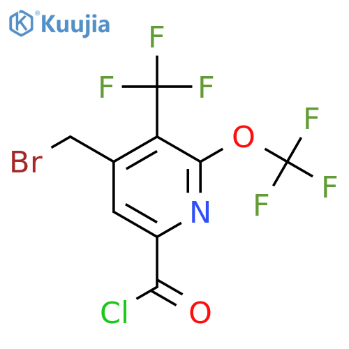 4-(Bromomethyl)-2-(trifluoromethoxy)-3-(trifluoromethyl)pyridine-6-carbonyl chloride structure