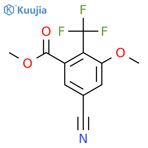 Methyl 5-cyano-3-methoxy-2-(trifluoromethyl)benzoate structure