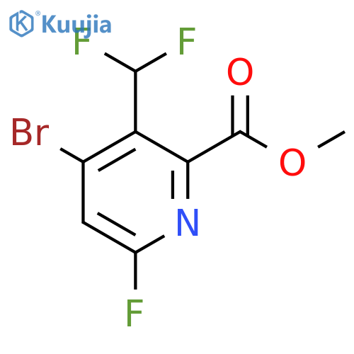 Methyl 4-bromo-3-(difluoromethyl)-6-fluoropyridine-2-carboxylate structure