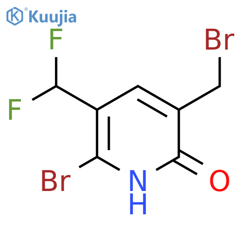 2-Bromo-5-(bromomethyl)-3-(difluoromethyl)-6-hydroxypyridine structure