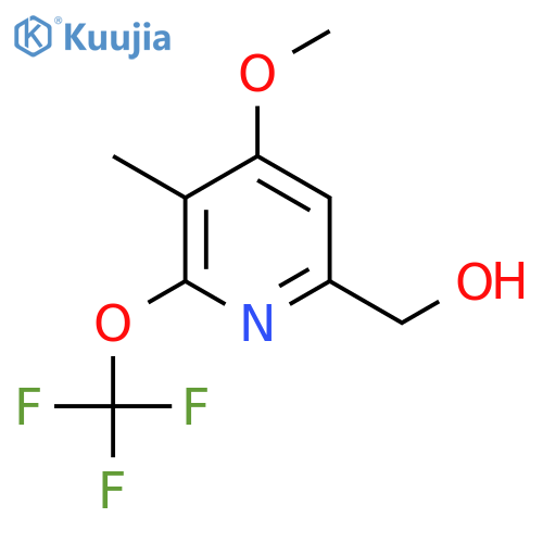 4-Methoxy-3-methyl-2-(trifluoromethoxy)pyridine-6-methanol structure