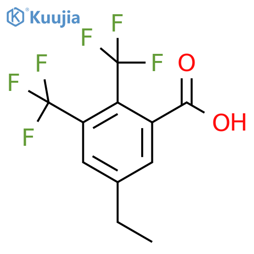 2,3-Bis(trifluoromethyl)-5-ethylbenzoic acid structure