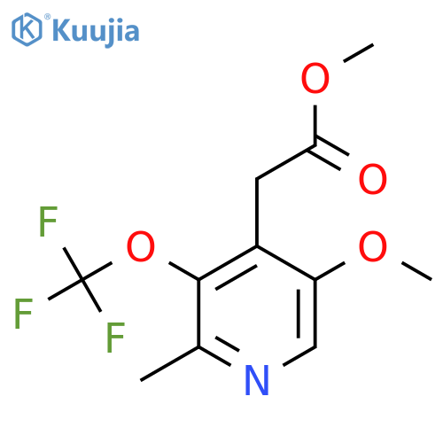 Methyl 5-methoxy-2-methyl-3-(trifluoromethoxy)pyridine-4-acetate structure
