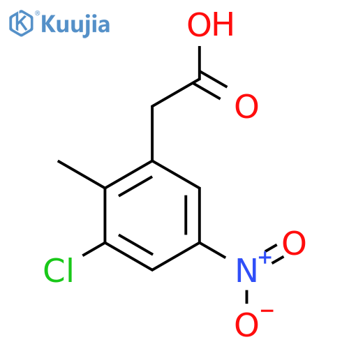3-Chloro-2-methyl-5-nitrophenylacetic acid structure