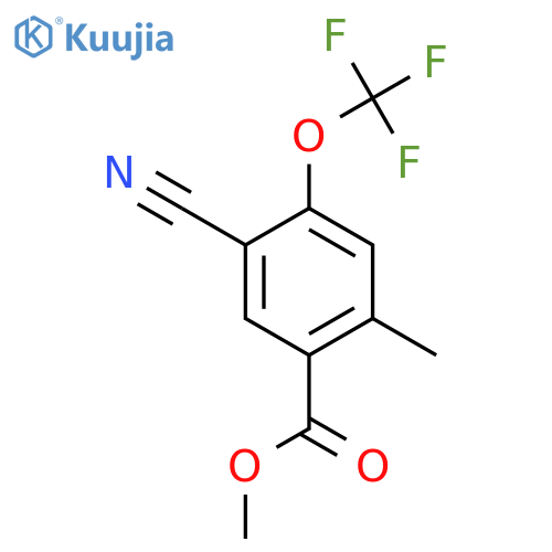 Methyl 5-cyano-2-methyl-4-(trifluoromethoxy)benzoate structure
