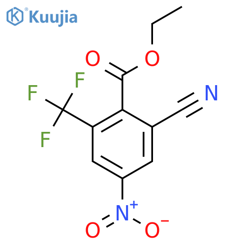 Ethyl 2-cyano-4-nitro-6-(trifluoromethyl)benzoate structure