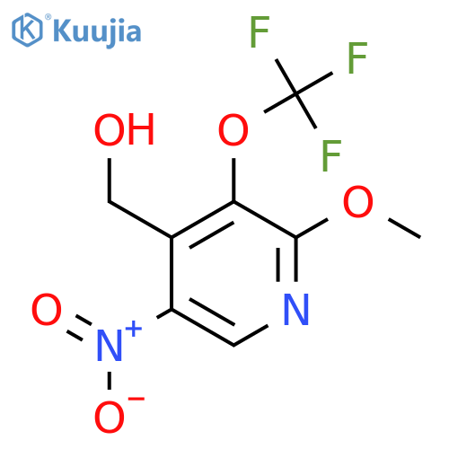 2-Methoxy-5-nitro-3-(trifluoromethoxy)pyridine-4-methanol structure