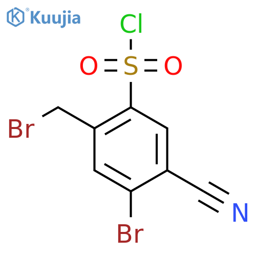 4-Bromo-2-bromomethyl-5-cyanobenzenesulfonyl chloride structure