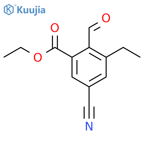 Ethyl 5-cyano-3-ethyl-2-formylbenzoate structure