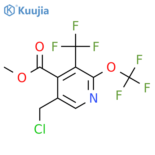 Methyl 5-(chloromethyl)-2-(trifluoromethoxy)-3-(trifluoromethyl)pyridine-4-carboxylate structure