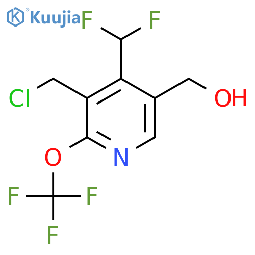 3-(Chloromethyl)-4-(difluoromethyl)-2-(trifluoromethoxy)pyridine-5-methanol structure