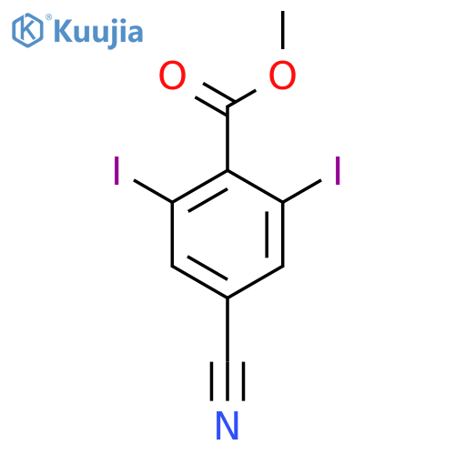 Methyl 4-cyano-2,6-diiodobenzoate structure