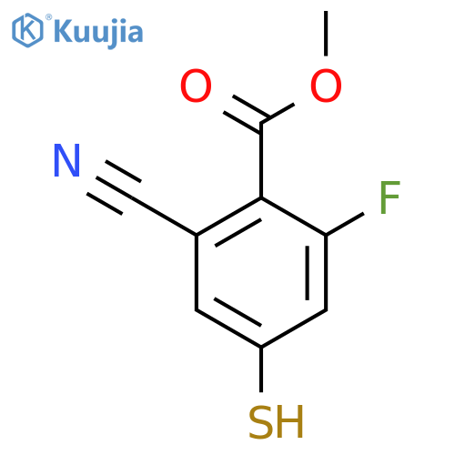 Methyl 2-cyano-6-fluoro-4-mercaptobenzoate structure