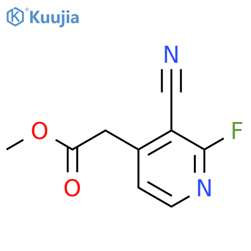 Methyl 3-cyano-2-fluoropyridine-4-acetate structure