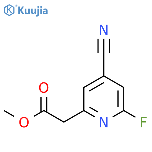Methyl 4-cyano-2-fluoropyridine-6-acetate structure