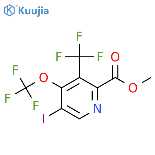 Methyl 5-iodo-4-(trifluoromethoxy)-3-(trifluoromethyl)pyridine-2-carboxylate structure