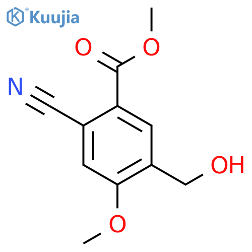 Methyl 2-cyano-5-hydroxymethyl-4-methoxybenzoate structure