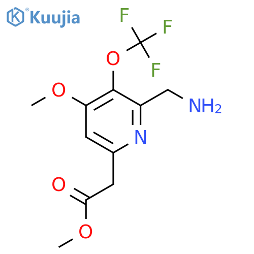 Methyl 2-(aminomethyl)-4-methoxy-3-(trifluoromethoxy)pyridine-6-acetate structure