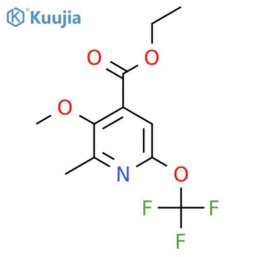 Ethyl 3-methoxy-2-methyl-6-(trifluoromethoxy)pyridine-4-carboxylate structure