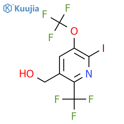 2-Iodo-3-(trifluoromethoxy)-6-(trifluoromethyl)pyridine-5-methanol structure