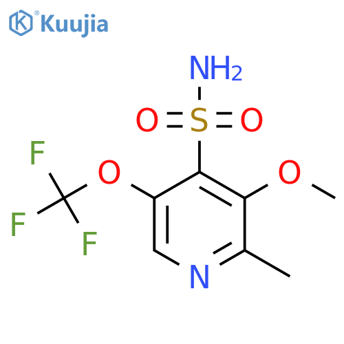 3-Methoxy-2-methyl-5-(trifluoromethoxy)pyridine-4-sulfonamide structure