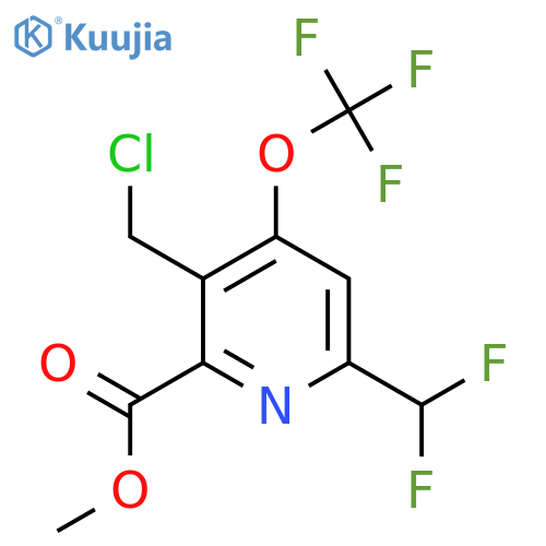 Methyl 3-(chloromethyl)-6-(difluoromethyl)-4-(trifluoromethoxy)pyridine-2-carboxylate structure