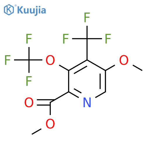 Methyl 5-methoxy-3-(trifluoromethoxy)-4-(trifluoromethyl)pyridine-2-carboxylate structure