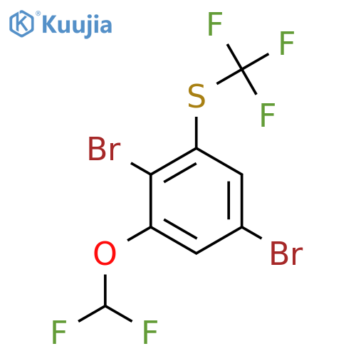 1,4-Dibromo-2-difluoromethoxy-6-(trifluoromethylthio)benzene structure