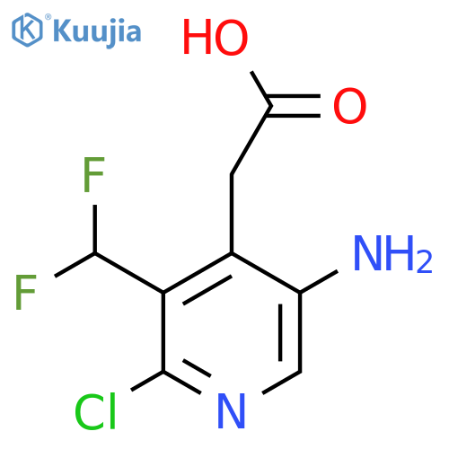 5-Amino-2-chloro-3-(difluoromethyl)pyridine-4-acetic acid structure