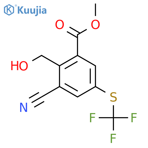 Methyl 3-cyano-2-hydroxymethyl-5-(trifluoromethylthio)benzoate structure