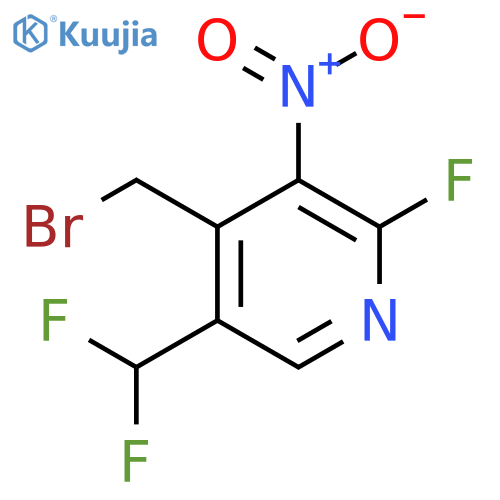 4-(Bromomethyl)-5-(difluoromethyl)-2-fluoro-3-nitropyridine structure