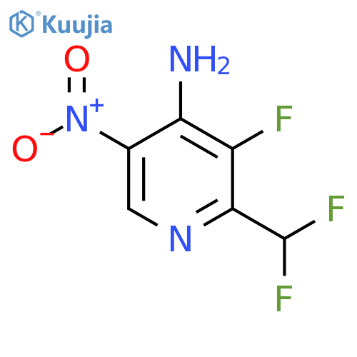4-Amino-2-(difluoromethyl)-3-fluoro-5-nitropyridine structure