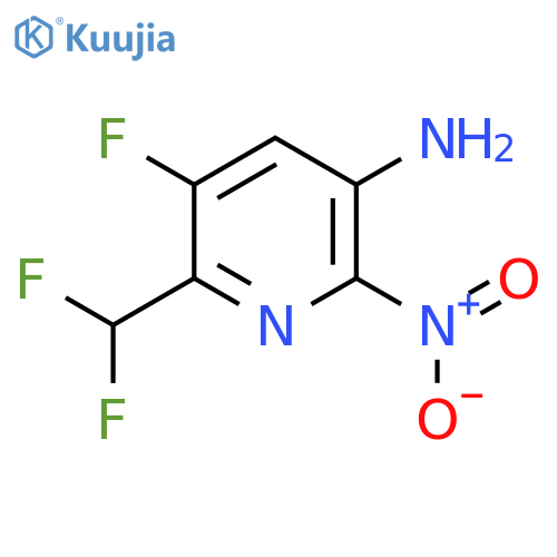 5-Amino-2-(difluoromethyl)-3-fluoro-6-nitropyridine structure