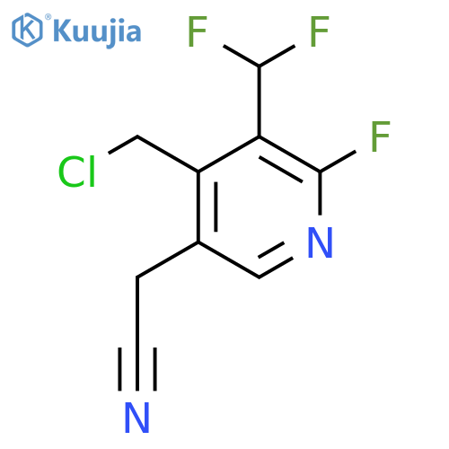 4-(Chloromethyl)-3-(difluoromethyl)-2-fluoropyridine-5-acetonitrile structure