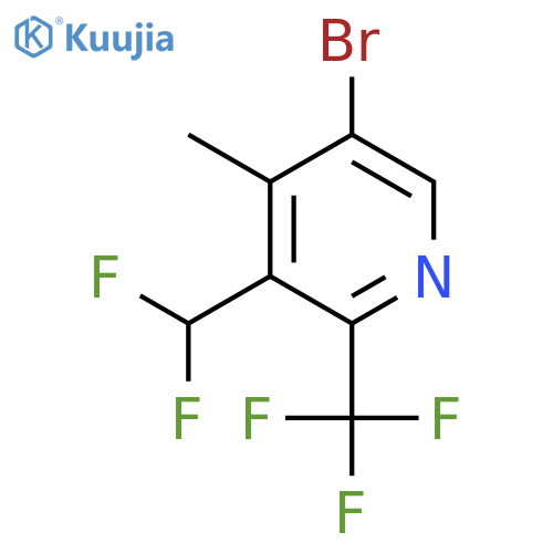 5-Bromo-3-(difluoromethyl)-4-methyl-2-(trifluoromethyl)pyridine structure