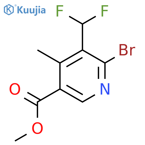 Methyl 2-bromo-3-(difluoromethyl)-4-methylpyridine-5-carboxylate structure